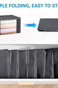 3-pack foldable clothes storage bags with clear window and handles
breathable black storage bags with zippers for bedding and clothing
closet organizer storage solution – 3-pack zippered bags