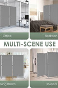 3-panel gray office privacy divider with freestanding base
Foldable room divider screen 8.64 FT x 6 FT for home or office
Modern freestanding partition for workspace or studio
Gray folding privacy panel for shared spaces