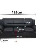 3PCS Modern Faux Leather Sofa Set – Red & Black Sofa, Loveseat, and Armchair with Chrome Legs for Contemporary Living Room