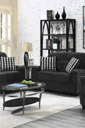 BT2310 full living room set in black – sofa, loveseat, chair
Dark gray version of BT2310 3-seater set
Close-up of tufted cushion details
Side profile showing wood legs and frame
Full view of all three pieces together in staged living room