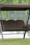 New 3 - Person Outdoor Swing with Canopy – Padded Hammock Porch Swing with Metal Frame & Gazebo Style Shade CS18006 - with | Sold by Uncle Wiener's Wholesale