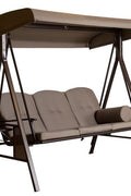 New 3 - Person Outdoor Swing with Canopy – Padded Hammock Porch Swing with Metal Frame & Gazebo Style Shade CS18006 - with | Sold by Uncle Wiener's Wholesale