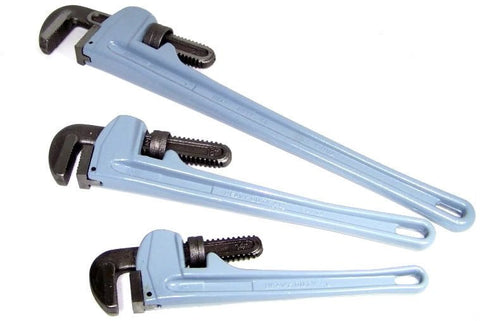 New 3 - Piece Aluminum Pipe Wrench Set – 14”, 18”, and 24” Heavy - Duty Plumbing Tools 3PCSPW - with | Sold by Uncle Wiener's Wholesale