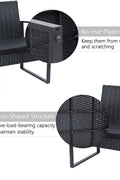 New 3 - Piece Outdoor Patio Furniture Set – Wicker Chairs & Glass - Top Table | 726616 - with | Sold by Uncle Wiener's Wholesale