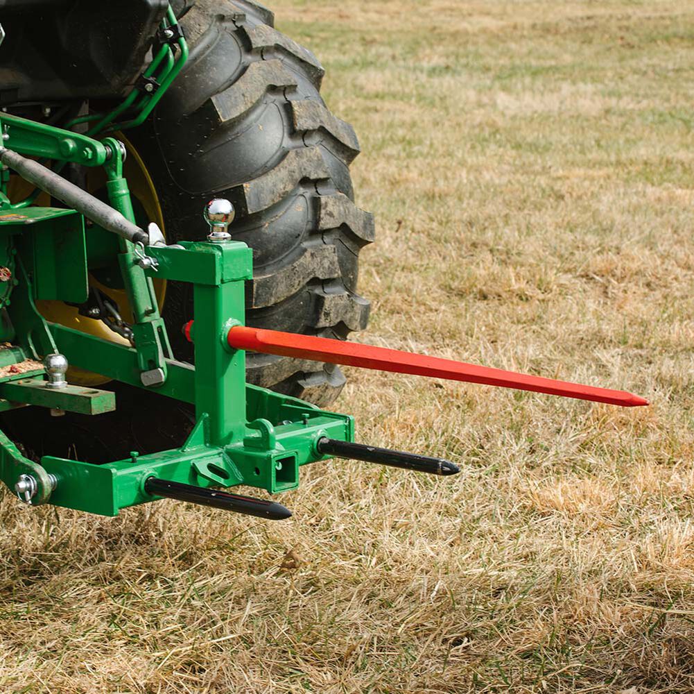 3 POINT TRACTOR GOOSENECK TRAILER HITCH & 49 IN HAY BALE SPEAR - SKID STEER ATTACHMENT with | Sold by Uncle Wiener's Wholesale