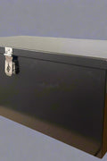 Large steel job box with reinforced lockable lid

3-piece steel job box combo for jobsite organization

Heavy-duty tool storage chest for construction tools

Powder-coated black and gray steel storage boxes set