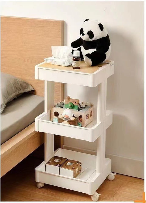 NEW 3 Tier Rolling Adjustable Bedroom Cart K0031 - with | Sold by Uncle Wiener's Wholesale