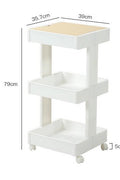 NEW 3 Tier Rolling Adjustable Bedroom Cart K0031 - with | Sold by Uncle Wiener's Wholesale