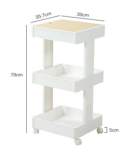 NEW 3 Tier Rolling Adjustable Bedroom Cart K0031 - with | Sold by Uncle Wiener's Wholesale