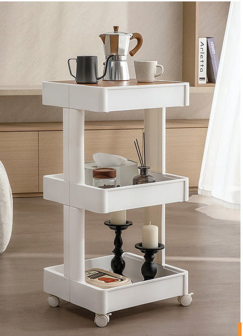 NEW 3 Tier Rolling Adjustable Bedroom Cart K0031 - with | Sold by Uncle Wiener's Wholesale