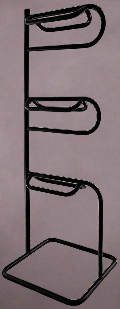 3-Tier Saddle Rack with Saddles – Full Setup

Portable Swivel Saddle Stand – Empty View

Horse Saddle Organizer Rack – Side Angle

Tack Room Saddle Rack – Installed