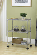 New 3 - Tier Wire Shelving Rack with Casters – Rolling Storage Organizer Shelf WS883 - with | Sold by Uncle Wiener's Wholesale