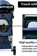 New 3 - Wheel Foldable Pet Stroller ��� Lightweight & Portable Dog and Cat Carrier - with Pink | Sold by Uncle Wiener's Who
