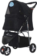 New 3 - Wheel Foldable Pet Stroller ��� Lightweight & Portable Dog and Cat Carrier - with Black | Sold by Uncle Wiener's Who