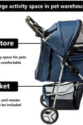 New 3 - Wheel Foldable Pet Stroller ��� Lightweight & Portable Dog and Cat Carrier - with Pink | Sold by Uncle Wiener's Who