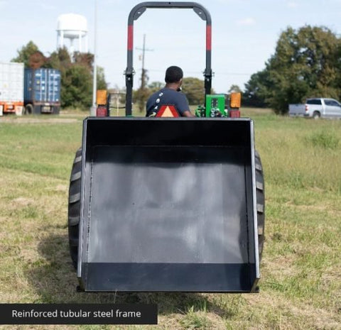 Hydraulic Dump Box, 3-Point Hitch Dump Box, Tractor Dump Box Attachment, 30 Cubic Foot Tractor Box, Category 1 Dump Attachment, Quick Hitch Dump Box, Hydraulic Tipping Box, Tractor Hauling Attachment, SKU 6275041D, Dirt and Debris Dump Box