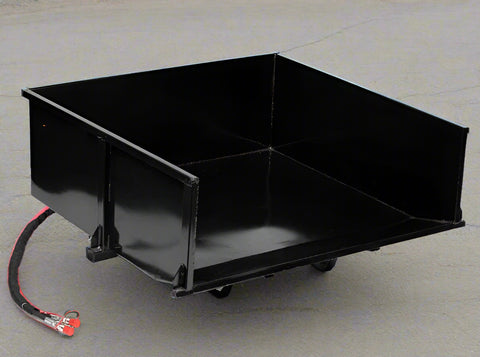 Hydraulic Dump Box, 3-Point Hitch Dump Box, Tractor Dump Box Attachment, 30 Cubic Foot Tractor Box, Category 1 Dump Attachment, Quick Hitch Dump Box, Hydraulic Tipping Box, Tractor Hauling Attachment, SKU 6275041D, Dirt and Debris Dump Box