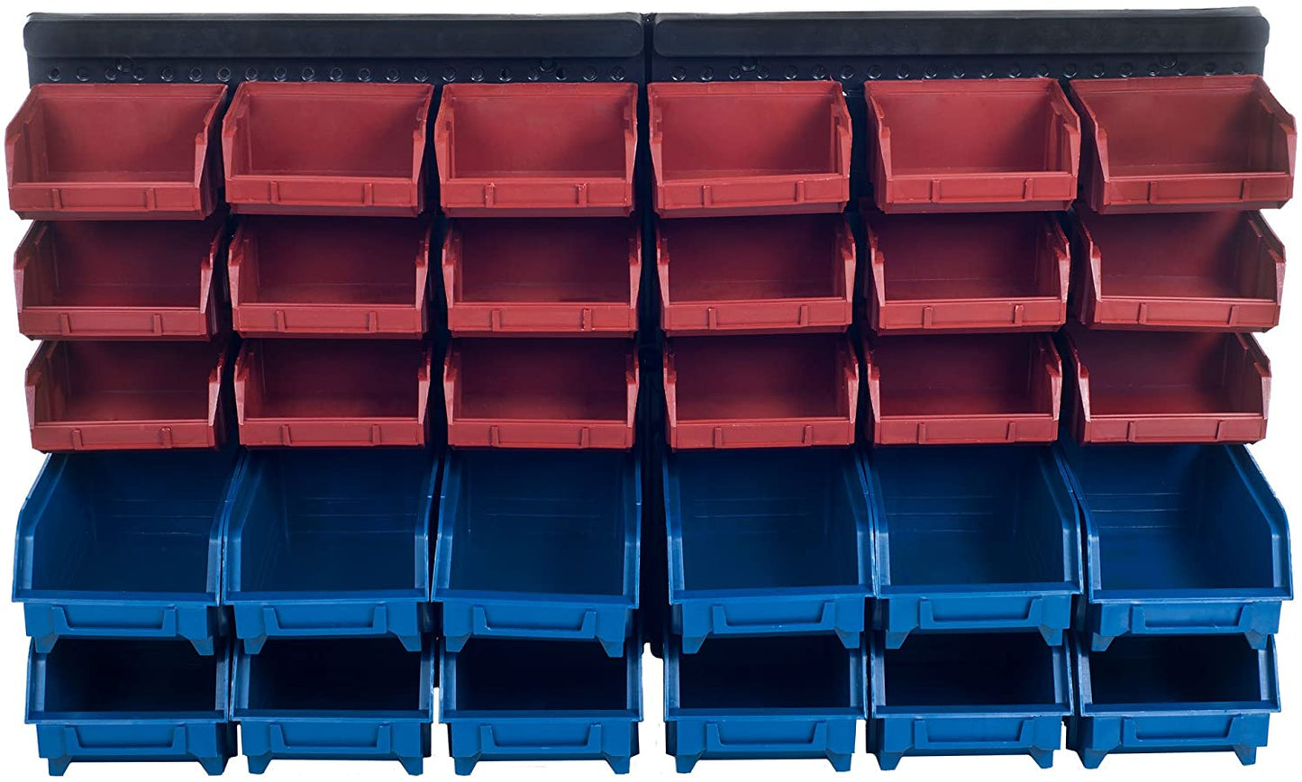 NEW 30 Pcs Wall Mounted Storage Bins & Backboard WT20761 ��� Durable Plastic Organizer Set - with | Sold by Uncle Wiener's Who