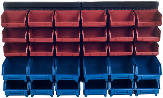 NEW 30 Pcs Wall Mounted Storage Bins & Backboard WT20761 ��� Durable Plastic Organizer Set - with | Sold by Uncle Wiener's Who