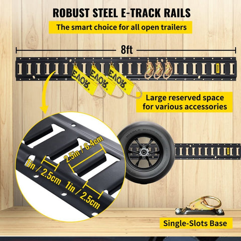 New 30 - Piece 8 Ft E - Track Tie Down Rail Kit – Heavy Duty Cargo Securement System 523654 - with | Sold by Uncle Wiener's Wholesale