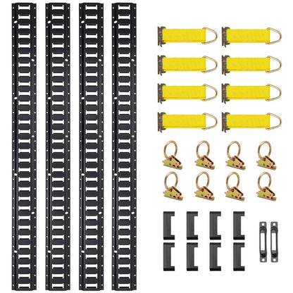 New 30 - Piece 8 Ft E - Track Tie Down Rail Kit – Heavy Duty Cargo Securement System 523654 - with | Sold by Uncle Wiener's Wholesale