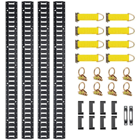 New 30 - Piece 8 Ft E - Track Tie Down Rail Kit – Heavy Duty Cargo Securement System 523654 - with | Sold by Uncle Wiener's Wholesale