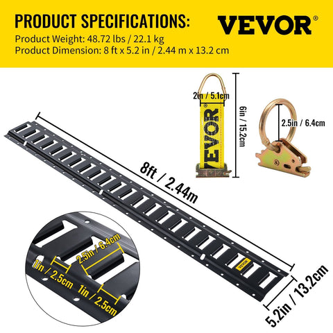 New 30 - Piece 8 Ft E - Track Tie Down Rail Kit – Heavy Duty Cargo Securement System 523654 - with | Sold by Uncle Wiener's Wholesale