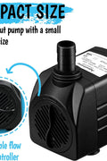 30W Submersible Water Pump with 3 Nozzles – Front View
Model S1253 – Compact and Quiet Water Pump Design
Water Pump in Hydroponic System Setup – S1253
Aquarium Water Pump Flow Test – Model S1253
All Included Accessories – S1253 Submersible Pump