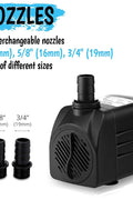 30W Submersible Water Pump with 3 Nozzles – Front View
Model S1253 – Compact and Quiet Water Pump Design
Water Pump in Hydroponic System Setup – S1253
Aquarium Water Pump Flow Test – Model S1253
All Included Accessories – S1253 Submersible Pump
