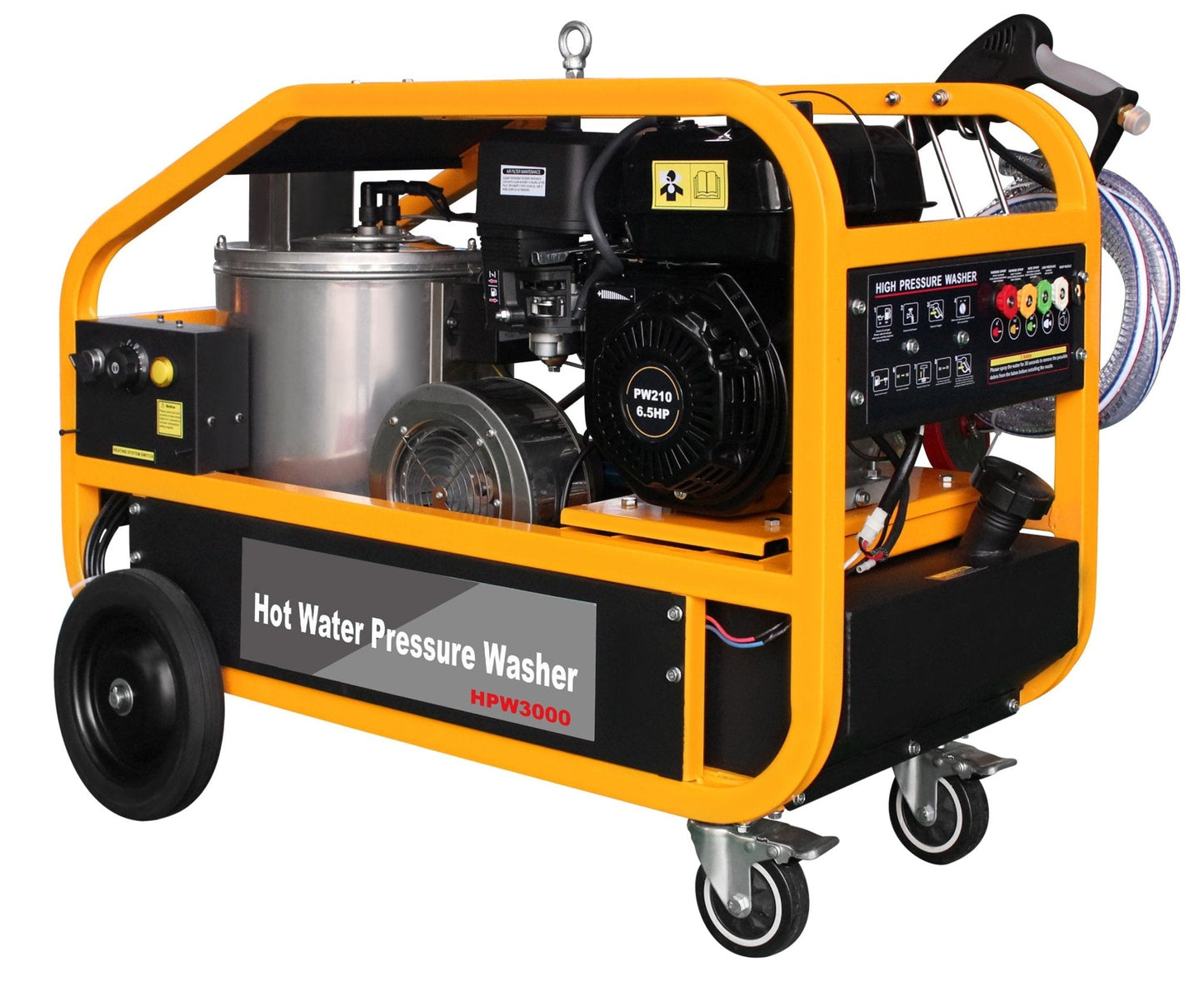 NEW 3000PSI HOT WATER PRESSURE WASHER – 7HP GAS ENGINE, DIESEL HEAT, 2.8 GPM, INDUSTRIAL CLEANER, 33FT HOSE HPW3000 - Pressure Washers with | Sold by Uncle Wiener's Wholesale