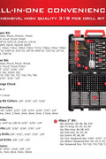 New 318 - Piece Screwdriver & Drill Bit Set – Comprehensive Heavy - Duty Tool Kit for DIY & Professionals 1033291 - with | Sold by Uncle Wiener's Wholesale