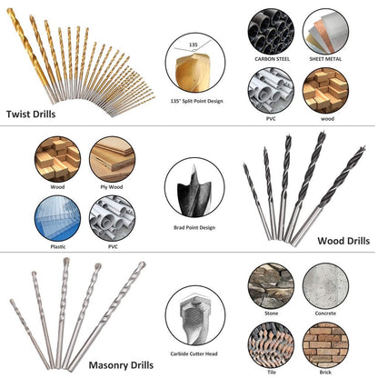 New 318 - Piece Screwdriver & Drill Bit Set – Comprehensive Heavy - Duty Tool Kit for DIY & Professionals 1033291 - with | Sold by Uncle Wiener's Wholesale