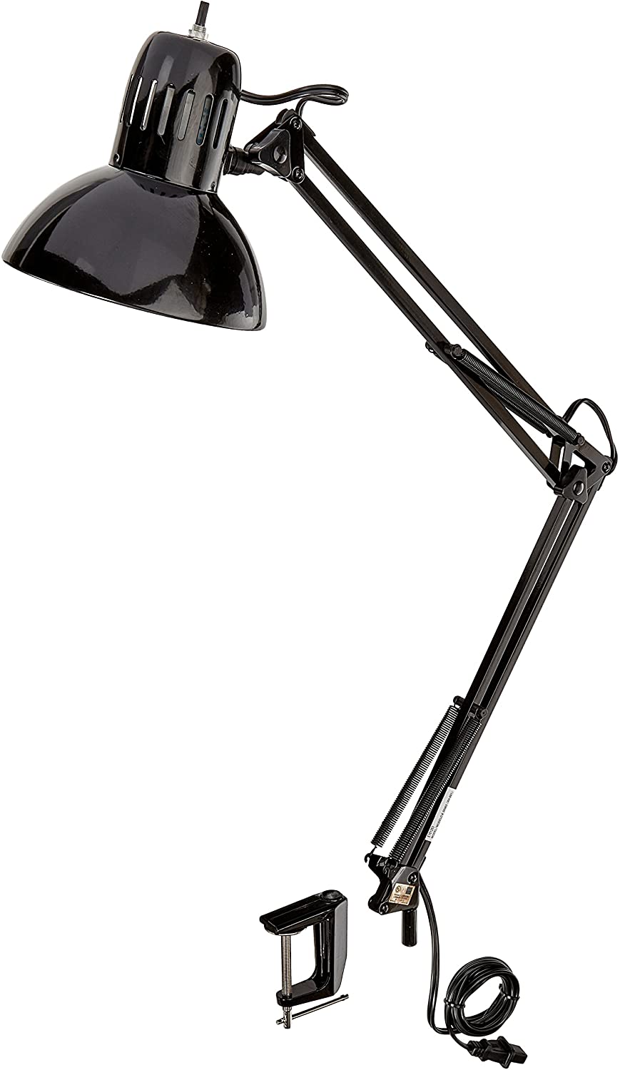 New 32 - Inch Electric Desk Lamp with Metal Swing Arm – Black (Model 56963) - with | Sold by Uncle Wiener's Wholesale