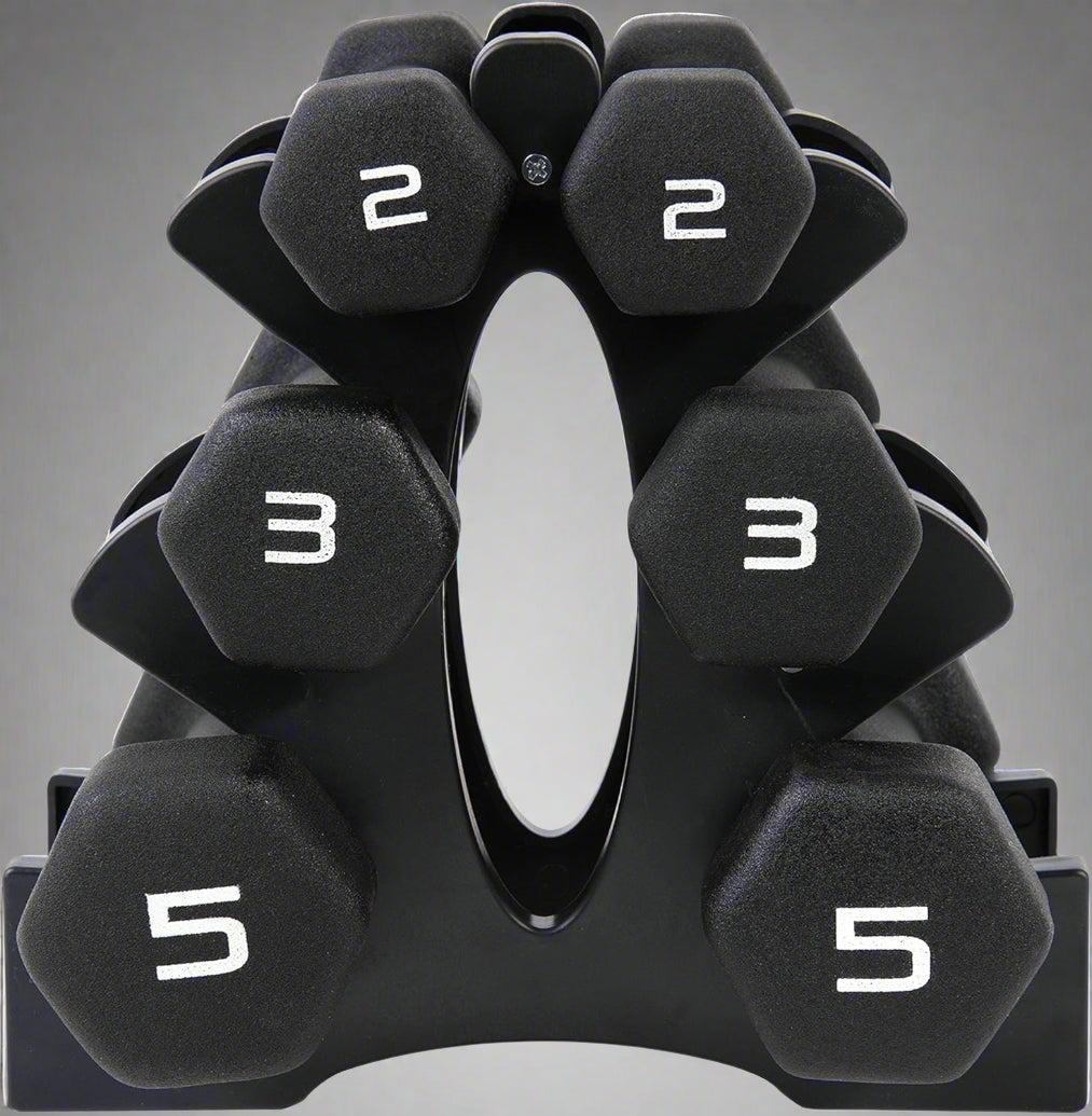 “Neoprene Dumbbell Set with Rack – 3, 5, 8 LB Weights”

“Black Neoprene Dumbbells for Home Use”

“Compact Dumbbell Rack Set – 32 LB Total”

“Home Strength Training Dumbbell Set”