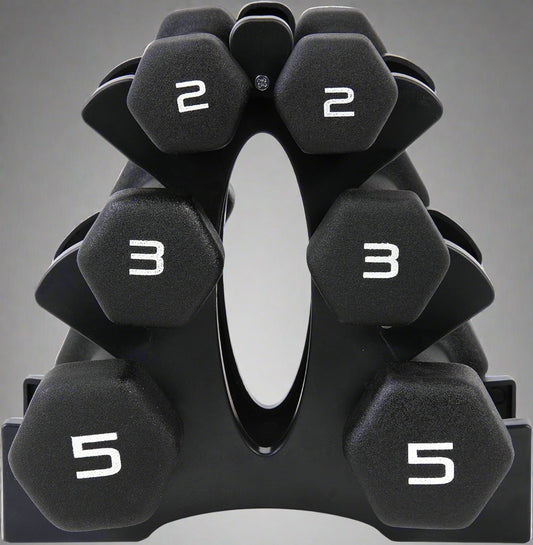 “Neoprene Dumbbell Set with Rack – 3, 5, 8 LB Weights”

“Black Neoprene Dumbbells for Home Use”

“Compact Dumbbell Rack Set – 32 LB Total”

“Home Strength Training Dumbbell Set”