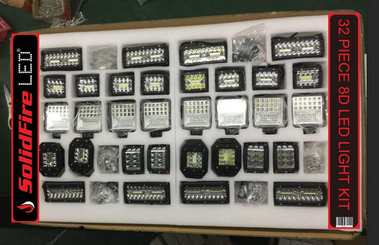 New 32 PCS 8D LED Light Bar Kit – Ultra - Bright Off - Road & Work Lights Set 32PC8D - with | Sold by Uncle Wiener's Wholesale