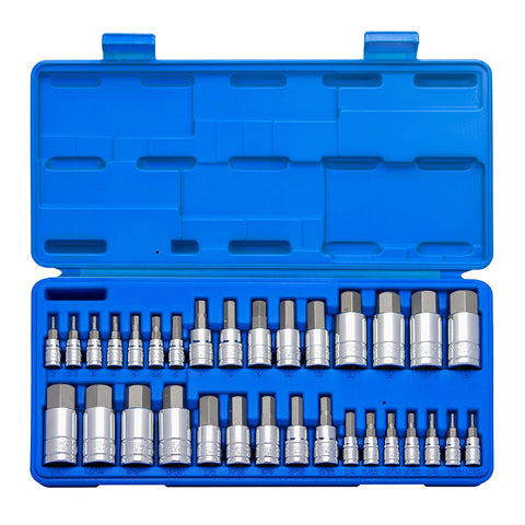 New 32 - Piece Master Hex Bit Socket Set – SAE & Metric | Durable S2 Steel Bits for Hand & Power Tools S1039 - with | Sold by Uncle Wiener's Wholesale