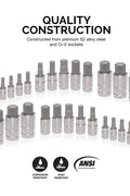 New 32 - Piece Master Hex Bit Socket Set – SAE & Metric | Durable S2 Steel Bits for Hand & Power Tools S1039 - with | Sold by Uncle Wiener's Wholesale