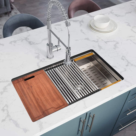 NEW 32" Single Bowl Drop - In Stainless Steel Sink 3219LD - with | Sold by Uncle Wiener's Wholesale