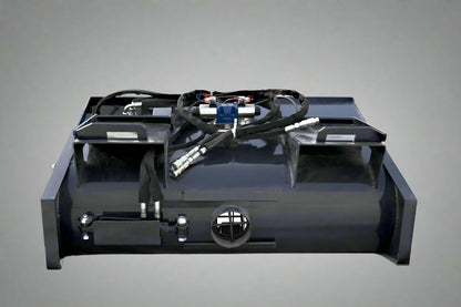 "Heavy-Duty Skid Steer Concrete Mixer – 32 SQFT Hydraulic Bucket"

Angle View: "32 SQFT Concrete Mixer Bucket with 18HP Hydraulic Priming Pump"

In Use: "Skid Steer Mixer Attachment Pouring Cement at Construction Site"

Steel Interior View: "Reinforced Steel Construction Mixer Bucket Interior"