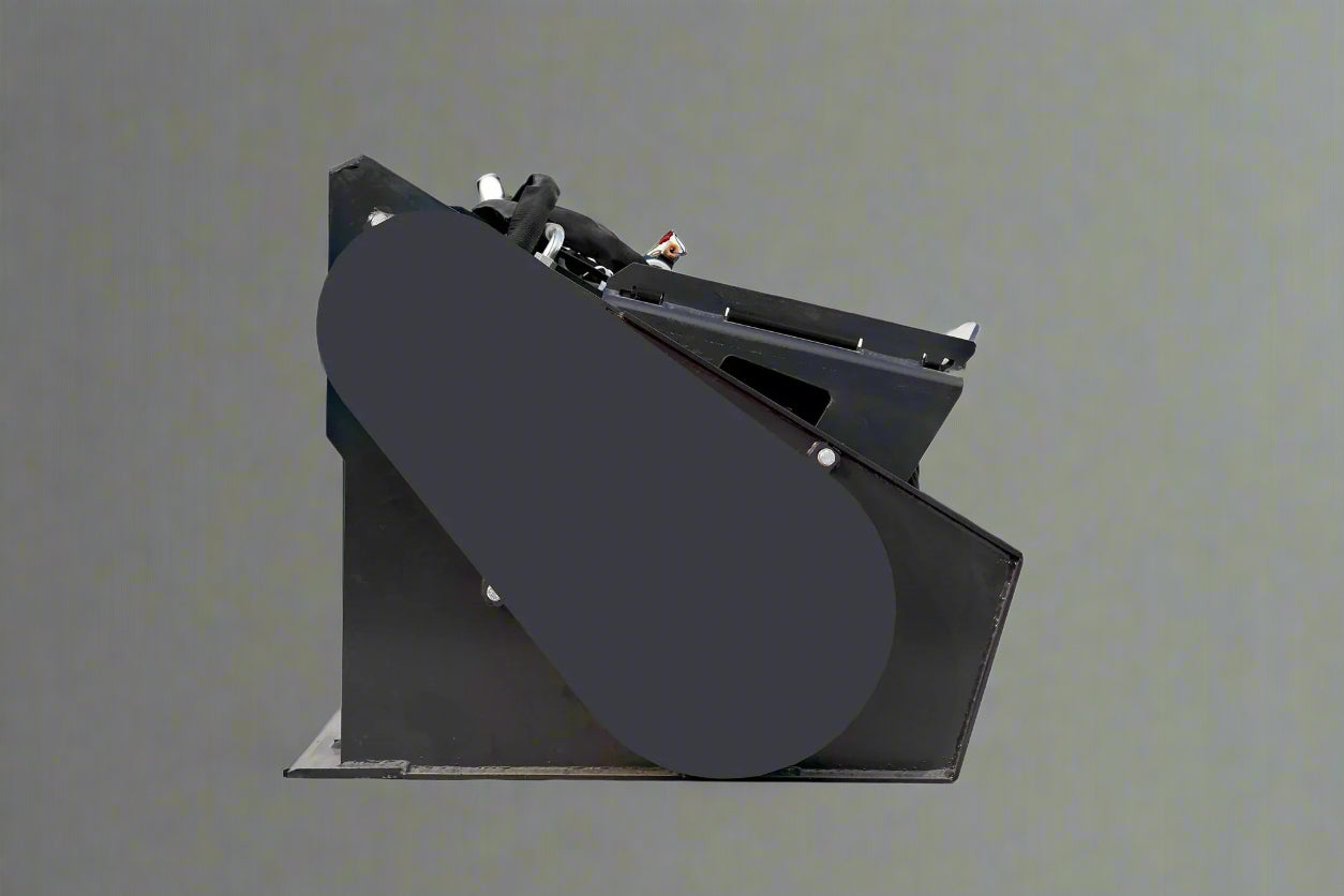 "Heavy-Duty Skid Steer Concrete Mixer – 32 SQFT Hydraulic Bucket"

Angle View: "32 SQFT Concrete Mixer Bucket with 18HP Hydraulic Priming Pump"

In Use: "Skid Steer Mixer Attachment Pouring Cement at Construction Site"

Steel Interior View: "Reinforced Steel Construction Mixer Bucket Interior"