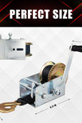 New 3200 lbs Hand Winch with 33 ft Strap – Heavy Duty Zinc - Plated, Dual Gear Ratio 4:1/8:1, for Trucks & Trailers - with | Sold by Uncle Wiener's Wholesale