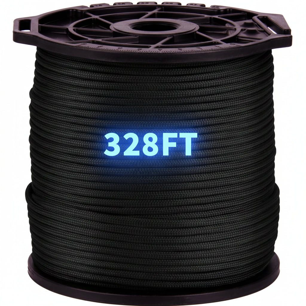 New (328 FT) 4mm 9 - Strand Nylon Parachute Cord Paracord Rope – Durable & Versatile 1013935 - with | Sold by Uncle Wiener's Wholesale