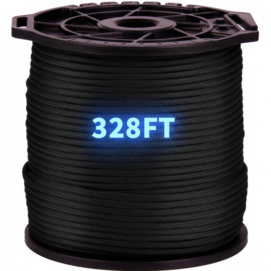 New (328 FT) 4mm 9 - Strand Nylon Parachute Cord Paracord Rope – Durable & Versatile 1013935 - with | Sold by Uncle Wiener's Wholesale