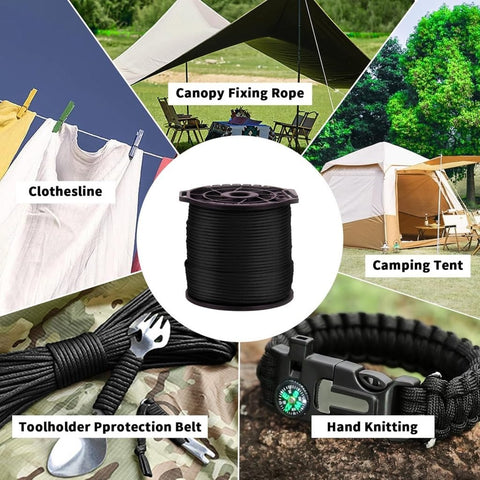 New (328 FT) 4mm 9 - Strand Nylon Parachute Cord Paracord Rope – Durable & Versatile 1013935 - with | Sold by Uncle Wiener's Wholesale