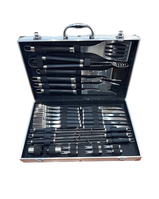 NEW! 33 PCS Stainless Steel Barbecue BBQ Set Grill Tools – Model K0029 - with | Sold by Uncle Wiener's Wholesale