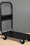 330 lbs Foldable Push Cart Dolly – Heavy-Duty Platform Hand Truck with Swivel Wheels