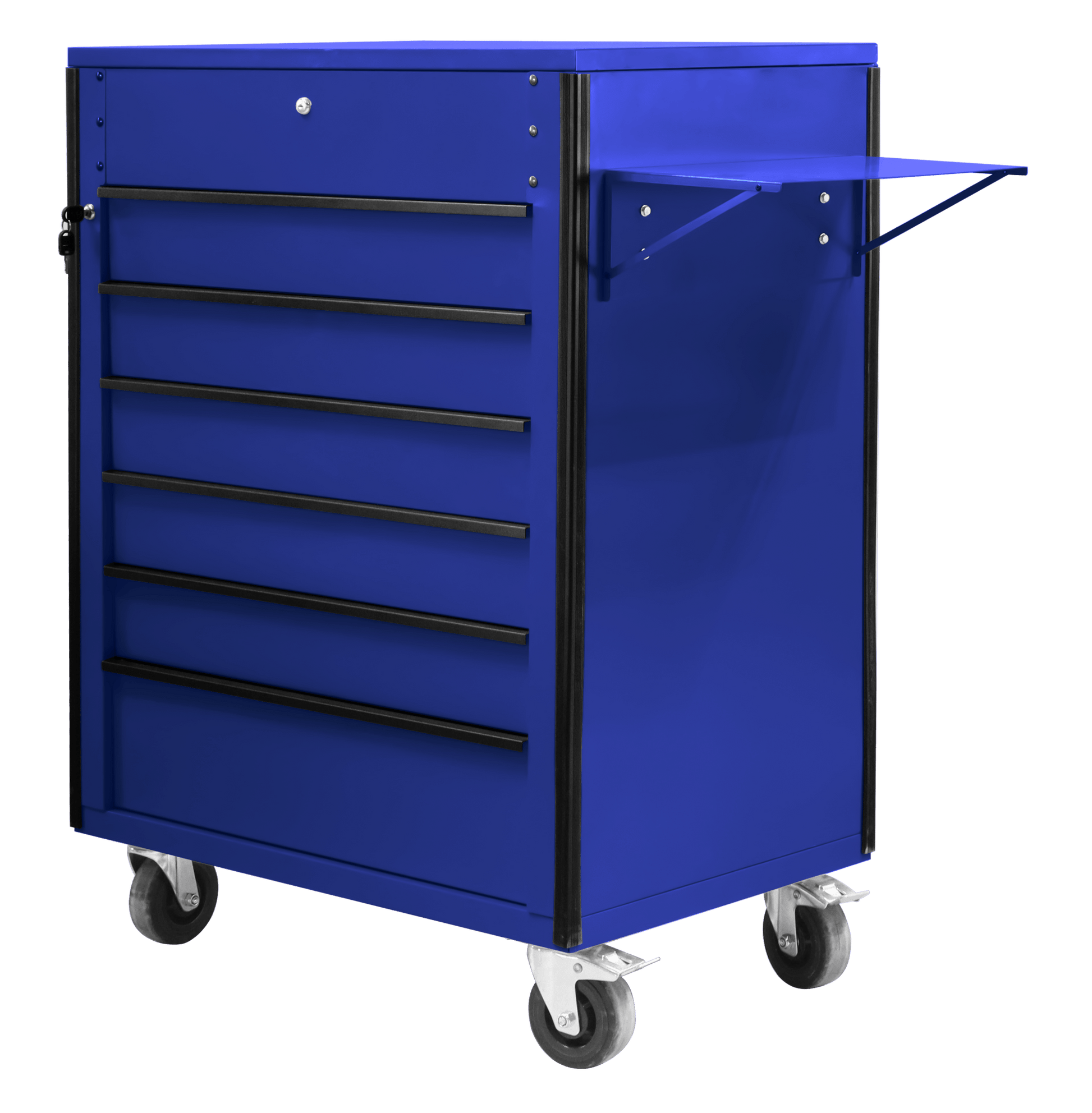 New 34" 6 - Drawer Rolling Tool Bench & Service Cart – Heavy - Duty Steel, Power Strip, Locking Drawers - with Dark Blue TB3420DB | Sold by Uncle Wiener's Wholesale