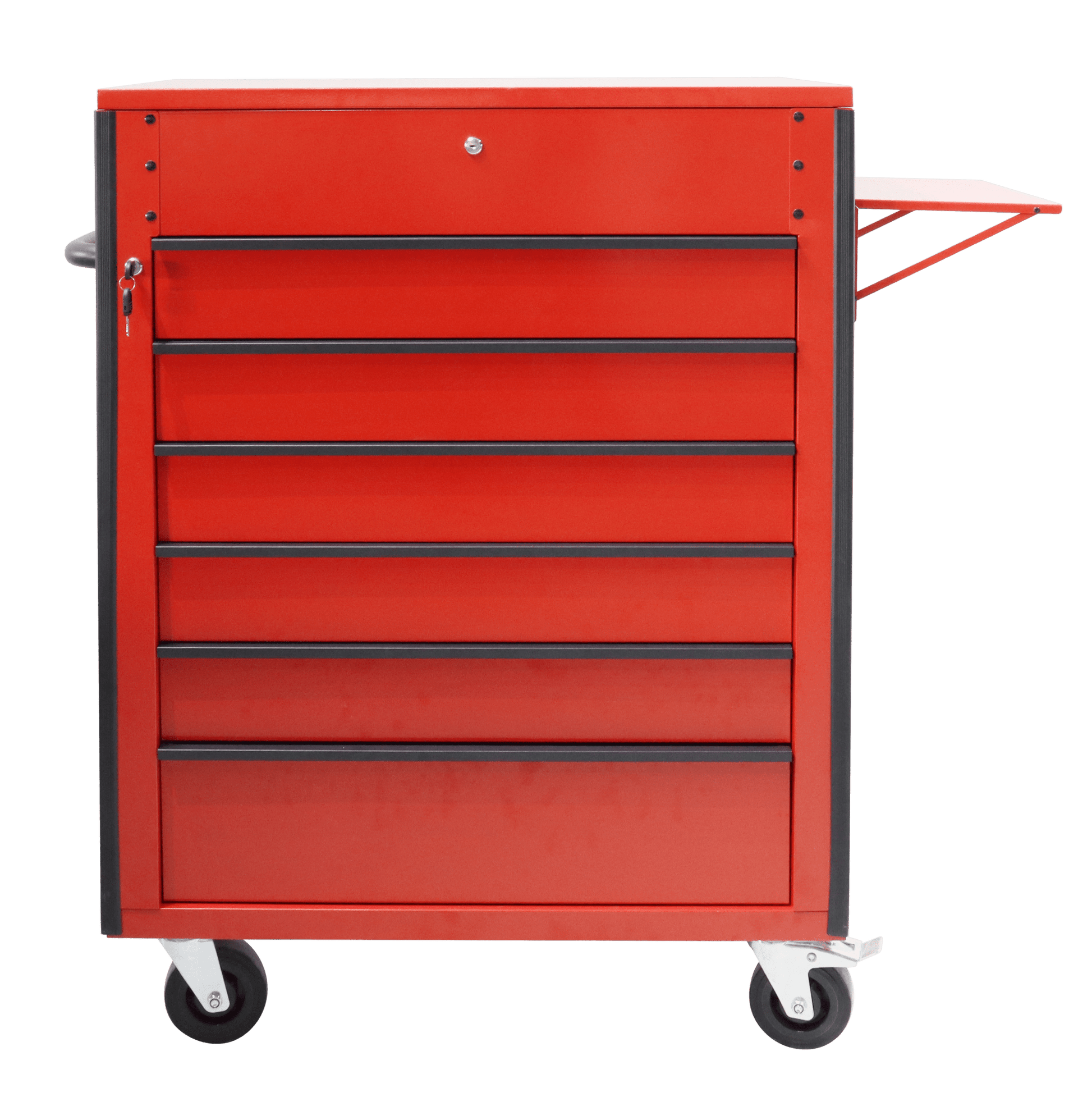 New 34" 6 - Drawer Rolling Tool Bench & Service Cart – Heavy - Duty Steel, Power Strip, Locking Drawers - with Orange TB3420 | Sold by Uncle Wiener's Wholesale