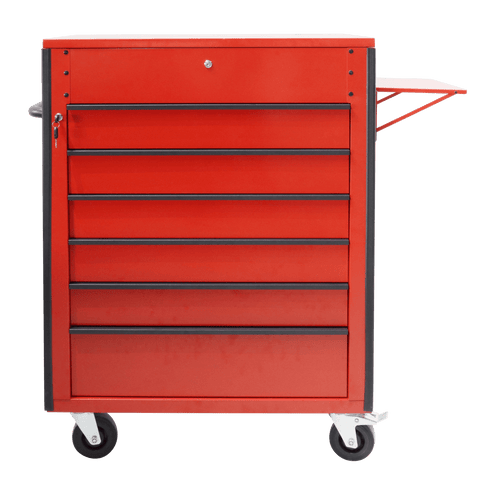 New 34" 6 - Drawer Rolling Tool Bench & Service Cart – Heavy - Duty Steel, Power Strip, Locking Drawers - with Orange TB3420 | Sold by Uncle Wiener's Wholesale